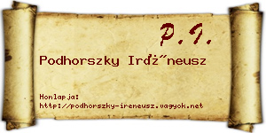 Podhorszky Iréneusz névjegykártya